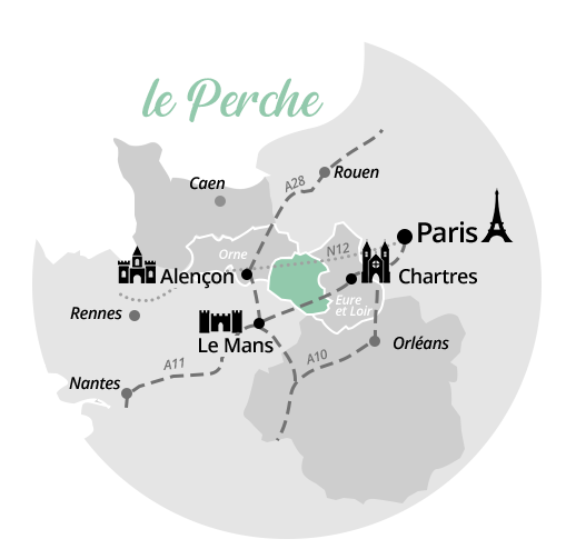 Carte de la région du Perche